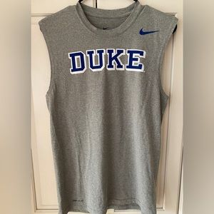 Nike Duke Blue Devils Gray Tank Top Performance Men's Size S